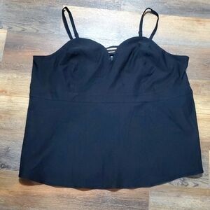 Torrid NWT black bengaline peplum cami top